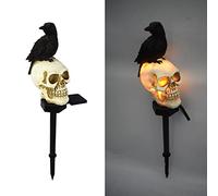 NOENNULL Luci Solari Fantasma Impermeabili con Teschio per Un'atmosfera Festosa Extra, Perfette per Decorazioni da Giardino per Feste All'aperto, Box/Cover Stregate, Luci Solari per Decorazioni da