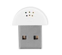 NOENNULL Microfono Mini USB 2.0, Microfono USB Mini Studio Vocale Portatile Adattatore MIC per Registrazione PC Microfoni Plug and Play per Desktop e Laptop per Computer PC(Nero) (Bianco)