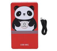 NOENNULL Microfono Smart Noise Smart USB, Computer USB Microfono 2 a 260 Gradi Omnidirezionale Suni di Raccolta HiFi per i Giochi di Registrazione in Streaming Live (Rosso cinese)