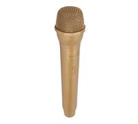 NOENNULL Microphone Prop per i Bambini, Microfono Falso Giocattolo, Portatile Portatile Simulato a Mano Mic Prop di Plastica Falso Microfono Giocattolo Mini Microfono per Il Canto per la (Oro)