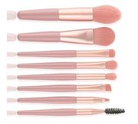 NOENNULL Mini Set di Pennelli per Trucco Pennello Cosmetico per Ombretto Portatile Leggero 8 Pezzi per Viaggi, Principiante, Fibra Artificiale