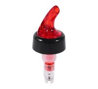 NOENNULL Misurino da 30 ml con versatore per bottiglie di liquore, dispenser di bevande in plastica a doppia funzione per vino, whisky, cocktail, barista, beccuccio dosatore preciso (rosso)