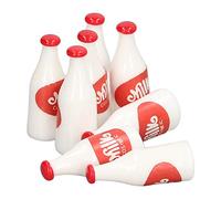 NOENNULL Modello in Miniatura di Bottiglia per il Latte di una Casa delle Bambole, Oggetti di Scena in Plastica, Gocce, per Decorazioni, Oggetti di Scena Fotografici o Ornamenti (Rossa)