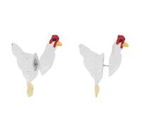 NOENNULL Orecchini di pollo per ragazze, leggeri e carini orecchini di pollo, novità personalizzate in 3D, orecchini di animali da fattoria di pollo, accessori di gioielli per, #811, lega, resina