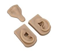 NOENNULL Piercing Practice Model - Soft Silicone False Ears & Nose per L'allenamento, la Pelle di Simulazione Realistica per e Perforati Artisti (Tono della pelle profonda)
