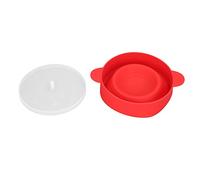 NOENNULL Popper Popcorn per Microonde, Coperchio Pieghevole Senza BPA, Manico in Silicone Fai da Te, per Uso Domestico in (Rosso)