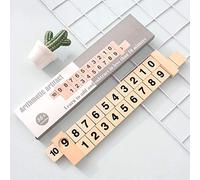 NOENNULL Righello in Legno per L'apprendimento Aritmetico della Matematica per Bambini, Giocattolo di Progettazione Scientifica per L'insegnamento in Classe, Sussidio Didattico per la Matematica in