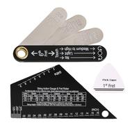 NOENNULL Righello per Corde per Chitarra, Strumento di Misurazione del Truss Rod con Indicazioni Chiare della Scala, Scala Dell'altezza del Pickup per un Utilizzo Versatile, Misurazioni