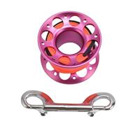 NOENNULL Rulta per Bobine per Immersioni da 15 M, Bobina per Immersioni per Immersioni per Immersioni in Alluminio in Alluminio con Bobina a Doppia Fascia per le per Immersioni per il (Rosa rosso)