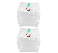 NOENNULL Secchio per L'acqua Pieghevole Trasparente da 20 Litri con Rubinetto per L'escursionismo in Campeggio, Contenitore per L'acqua Portatile da 2 Pacchi per attività All'aperto