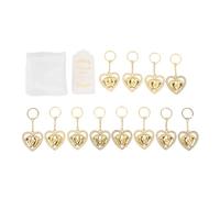 NOENNULL Set Ciondoli Chiave, 12 Pezzi Portachiavi per Modellare il Piede del Cuore Ciondolo Chiave in Lega di Zinco Ciondolo Decorativo Dell'Amore per Baby Shower