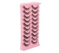 NOENNULL Set di Ciglia Finte Sottili DD Curl 10 Paia per un Aspetto Naturale e Occhi Ingranditi per gli Amanti del Trucco (DH06-5)