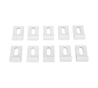 NOENNULL Set di Ganci per Base per Serra da 10 Pezzi Clamp/Holder per Base per Serra in Alluminio Fissazioni per Ganci Attaccare il Set di Dispositivi per Edifici da Giardino Pellicola Parasole Rete