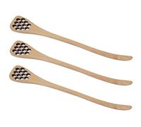 NOENNULL Set di Mestolo per in Legno, Bastoncino di Miscelazione Ecologico per la di Casa, Ristorante, Cucchiaio da da 3 Pezzi per Regalo di Inaugurazione della Casa (Colore del legno)
