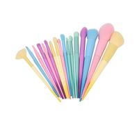 NOENNULL Set di Pennelli per Trucco, 17 Pezzi Pennelli per Trucco Colori Caramelle Set di Cosmetici con Tubo in Alluminio Morbido e Spesso per Appuntamenti e Feste All'aperto