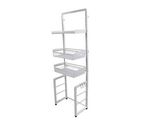 NOENNULL Sopra lo Scaffale del WC, Sopra il WC, Organizer da Bagno, Estraibile, Design Regolabile, Si Adatta Alla Maggior Parte dei, Salvaspazio, il (#1)