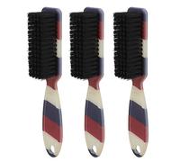 NOENNULL Spazzola per Barba con Impugnatura Ergonomica per la Pulizia dello Styling della Barba per la Casa, Spazzola per Dissolvenza Morbida 3 Pezzi per Uomo, Materiale ABS in Nylon
