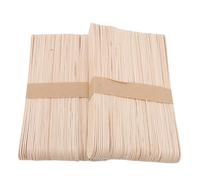 NOENNULL Stick di Cera per Legno Portatile 100 Pezzi per la Depilazione di Piccole Aree, Applicatore in Legno Usa e Getta per le Sopracciglia del Viso
