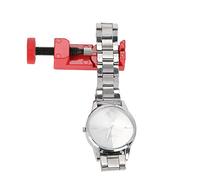 NOENNULL Strumento Professionale per Rimuovere le Maglie dei Cinturini Dell'orologio Design Compatto e Regolabile per gli Appassionati del Fai da Te Argento 7 X 2 X 2 Cm (Rosso)