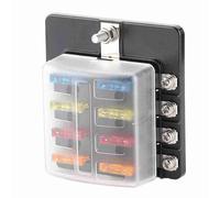 NOENNULL Supporti per Scatola Fusibili a Lama con Indicatore LED a 8 Vie per Kit Fusibili da 8 Pezzi per Barca per Auto con Viti
