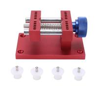 NOENNULL Supporto per cassa dell'orologio regolabile da 80 mm, supporto per orologio in metallo per orologi rosso, base di supporto per movimento orologio, strumento pratico per riparatori
