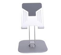 NOENNULL Supporto per Tablet da Scrivania Supporto Regolabile Stabile con Rotazione a 360° per Telefono Cellulare Lega di Alluminio in Silicone Compatto per Ufficio Domestico (Argento)