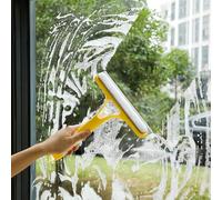 NOENNULL Tergivetro Efficiente 3 in 1 per la Pulizia Rapida di Specchi e Piastrelle, Tergivetro Portatile, Strumento di Pulizia Leggero per Casa, Auto, Ufficio (Giallo)