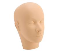 NOENNULL Testa di Manichino in PVC Simulazione Testa di Allenamento per Pratica di Progettazione Umana per Trucco Bellezza Cura della Pelle Massaggio Lavabile Riutilizzabile