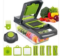NOENNULL Tritaverdure, Tritatutto 15 in 1, Tritatutto per Cipolle, per Verdure da, Tagliare a Cubetti, Grattugia, Tritaverdure con Contenitore per Insalata, Cipolle,