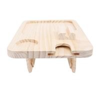 NOENNULL Vassoio per Braccioli per Divano, Vassoio per Divano Pieghevole, Tavolino Clamp/Holder-on per in Legno con Supporto per Slot Rotante per Snack, Bevande, Frutta