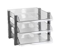 NOENNULL Vassoio per Lettere da Scrivania Scaffale a Strati, Portaoggetti per Ufficio Stabile e a Strati per L'organizzazione della Scrivania, per lo Spazio di Lavoro Dell'ufficio Domestico Acrilico