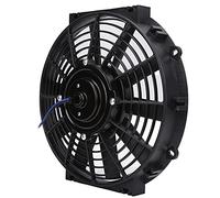 NOENNULL Ventola di Raffreddamento Elettrica Sottile da 10 Pollici Radiatore Push-pull Ad Alta da 80 W 2100 Giri/min per Auto Universale Materiale in Ferro ABS Nero