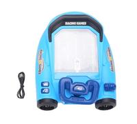 NOENNULL Volante da Corsa per Auto Sportiva Giocattolo per Genitori e Bambini Simulazione di Guida Elettrica Interattiva Volante Giocattolo per Console di Gioco di Corse per Bambini (Blu)