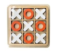 NOENNULL XO Board Game Wooden (dito) - Set di Puzzle in Legno 3 in 1, Gioco di Strategia Educativa per Bambini, Giocattoli per L'apprendimento, di Scacchi per la Tavola di Interazione (Come mostrato)