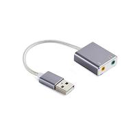 NÖRDIC Adattatore audio USB SND-001 per Windows e Mac, alluminio, grigio, 10 cm