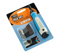 NOGA Assortimento di sbavatori con gambo telescopico e cad. 5 lame S10 e S20, Modello: 5/5 Quantità:6