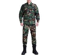 NOGA Camuffamento tuta da combattimento Regular Edition Bdu Uniforme militare Uniforme Bdu caccia Suit Wargame Paintball Coat + Pants (bosco Camuffamento, L)