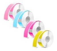 Nogeqi Print Master - 640 etichette adesive D30 per stampanti termiche Phomemo D30, D32, D35, Q30, Q30s, Q31, 12 x 40 mm, 160 rotoli (colorati)