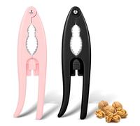 Nogeqi Schiaccianoci multifunzione, 2 pezzi, con manico ergonomico, robusta scanalatura cracker, schiaccianocciole, schiaccianocciole, schiaccianoci per noci, nocciole, pistacchi