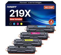 NOGIVY Toner compatibile con HP 219A 219X per HP Color Laserjet Pro MFP 3302FDWG 3302SDWG 3302FDNG 3202DW 3302FDW 3302SDW 3302FDN 3202DN W2190A (1 nero, 1 ciano, 1 giallo, 1 magenta, 4 pezzi Giallo)