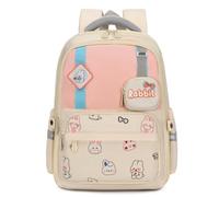 Nogkdyc Borsa per la scuola per ragazzi e ragazze Simpatica borsa per la scuola dei cartoni animati per gli studenti delle scuole elementari Zaino per bambini nelle classi 1-4(pink,A)