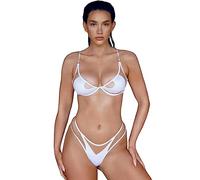 NOGRAX Bikini Donna Mesh Patchwork Set Bikini Set Femminile Snow out Costume da Bagno