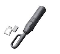 NOGRAX Ombrello Rinforzare Anello Chiusura Completamente Automatico Ombrello Uomini Donne 10 Doppio Osso Grande Pieghevole Antivento Forte Impermeabile Robusto Ombrello-Grey B