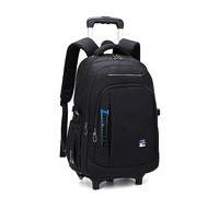 NOGRAX Zaino Junior High School Rolling Zaini Wheeled Bag Trolley Borse Di Scuola Con Ruote Bagagli Da Viaggio-2Ruote Blu-Taglia Unica