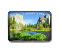 Nogytize Calamite da frigorifero in vetro di cristallo per Yosemite National Park California USA Viaggio souvenir da collezione rettangolare divertente per cucina regalo decorazione casa ufficio