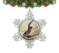 Nogytize Ornamento natalizio fiocco di neve in metallo per Columbus Georgia USA souvenir di viaggio vacanze in vetro decorazioni da appendere idea regalo da collezione albero gj-1912