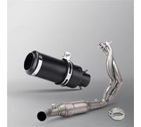 NOHEEU Collegamento Marmitta Centrale Anteriore per Moto di Scarico Completo per K&awasaki ER6N per Versys 650 Z650 per Ninja 650 2023 2024 2025(Style 3)