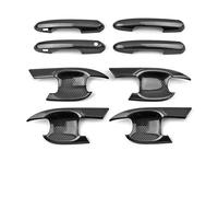 NOHEEU Copertura Maniglia Porta Auto Lato Esterno Protector Chrome Protezione Antigraffio Per Toyota Per Highlander XU70 2020-2023(A and B Carbon)