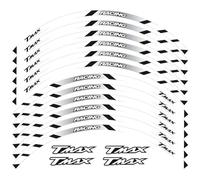 NOHEEU Decalcomanie per Ruote 1 Set di Adesivi per Ruote Moto Strisce Adesivi Riflettenti per Cerchi per T Max Tmax(Style 1)