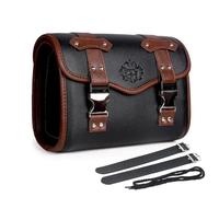 NOHEEU Stile di Moda Accessori per Moto Borsa Portaoggetti Laterale per H&Arley per Sportster XL883 XL1200(Brown L)